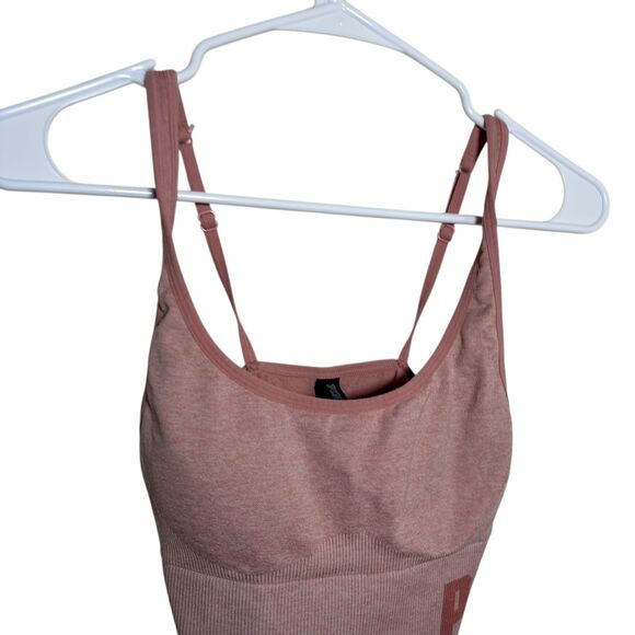 VS Pink Active Sports Bra Women's Small Pink Cropped Athletic Strappy - Picture 2 of 6